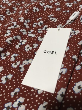「COELのアイテム（スカート、レッド系）」を使った、あやこさん（レディース・167cm）の秋コーディネート