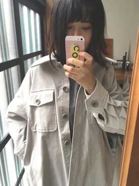 「COELのアイテム（ジャケット/アウター、グレー系）」を使った、あやこさん（レディース・167cm）の秋コーディネート