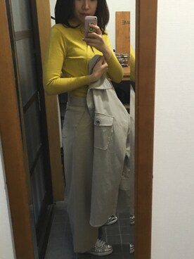 「COELのアイテム（パンツ、グレー系）」を使った、あやこさん（レディース・167cm）の秋コーディネート
