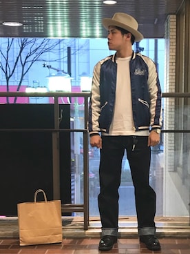 「Subciety（サブサエティ）のアイテム（ブルゾン）」を使った、pamuoさん（メンズ・173cm）の春コーディネート