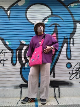 「エコバッグ」｜かぴばらくんさん（メンズ・165cm）の春コーディネート