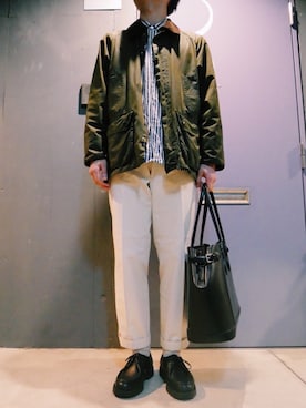 「DRIES VAN NOTEN（ドリスヴァンノッテン）のアイテム（スラックス）」を使った、ASAHI67さん（メンズ・173cm）の春コーディネート