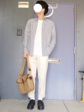 「DRIES VAN NOTEN（ドリスヴァンノッテン）のアイテム（チノパンツ）」を使った、ASAHI67さん（メンズ・173cm）の春コーディネート