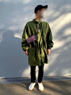 「PRADA（プラダ）のアイテム（キャップ）」を使った、ASAHI67さん（メンズ・172cm）の冬コーディネート