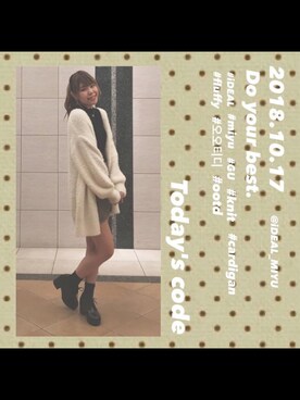 「アイテム（ブーティ）」を使った、MIYU【iDEAL】さん（レディース・159cm・10代）の秋コーディネート