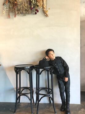 「no brand（ノーブランド）のアイテム（セットアップ）」を使った、yumさん（キッズ・120cm）の秋コーディネート