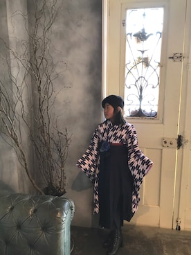 「no brand（ノーブランド）のアイテム（浴衣）」を使った、yumさん（キッズ・120cm）の春コーディネート