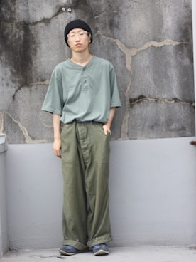 「WEYEP（ウィエップ）のアイテム」を使った、🐲さん（メンズ・162cm）の夏コーディネート