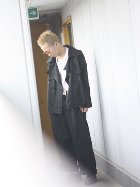 banal chic bizarreのトレンチコートを使ったメンズ人気ファッション 