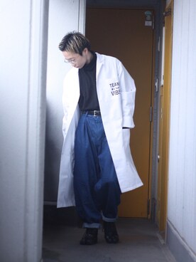 「STOF（ストフ）のアイテム（パンツ）」を使った、🐲さん（メンズ・162cm）の冬コーディネート