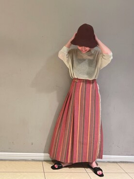 河村初美さん（レディース・157cm）の春コーディネート