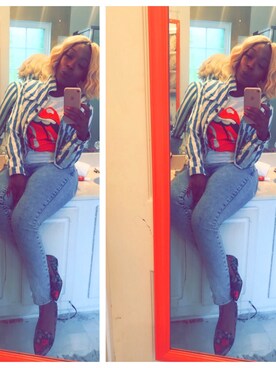 「summer style」｜「アイテム（ジャケット/アウター）」を使った、Monique Sumpterさん（レディース・157cm）の夏コーディネート