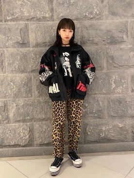 「70'sコーデ」｜「アイテム（ブルゾン）」を使った、みるさん（レディース・156cm）の秋コーディネート