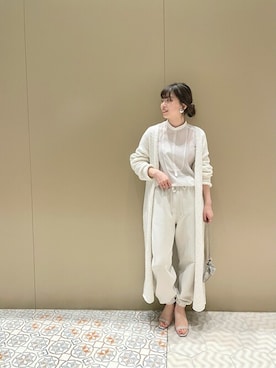 「Whim Gazette（ウィムガゼット）のアイテム（スウェットパンツ）」を使った、WhimGazette_officialさん（レディース・158cm）の冬コーディネート