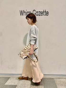 「Whim Gazette（ウィムガゼット）のアイテム（セットアップ）」を使った、WhimGazette_officialさん（レディース・162cm）の冬コーディネート
