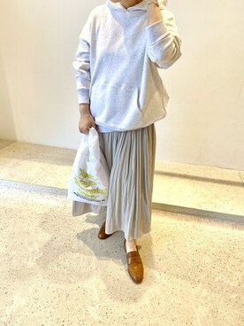 「Whim Gazette（ウィムガゼット）のアイテム（パーカー）」を使った、WhimGazette_officialさん（レディース・156cm）の冬コーディネート