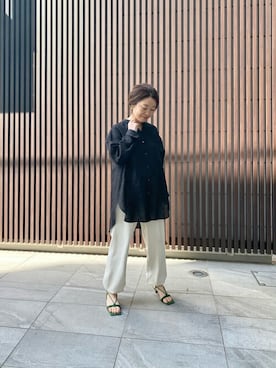 「Whim Gazette（ウィムガゼット）のアイテム（スウェットパンツ）」を使った、WhimGazette_officialさん（レディース・156cm）の春コーディネート
