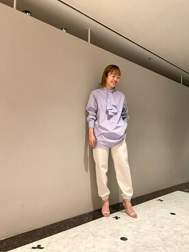 「Whim Gazette（ウィムガゼット）のアイテム（スウェットパンツ）」を使った、WhimGazette_officialさん（レディース・164cm）の春コーディネート