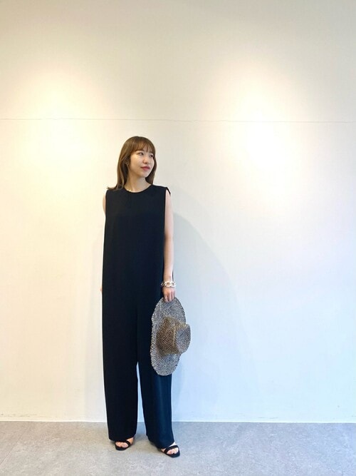 Whim Gazette 二重織ノースリーブジャンプスーツ