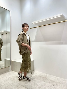 「Whim Gazette（ウィムガゼット）のアイテム（マウンテンパーカー）」を使った、WhimGazette_officialさん（レディース・164cm）の春コーディネート