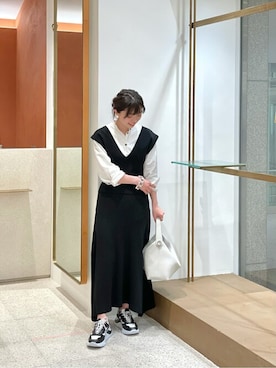 「バッグ」｜「アイテム（セットアップ）」を使った、WhimGazette_officialさん（レディース・158cm）の春コーディネート