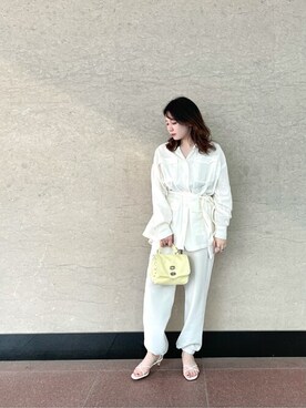 「Whim Gazette（ウィムガゼット）のアイテム（スウェットパンツ）」を使った、WhimGazette_officialさん（レディース・151cm）の春コーディネート