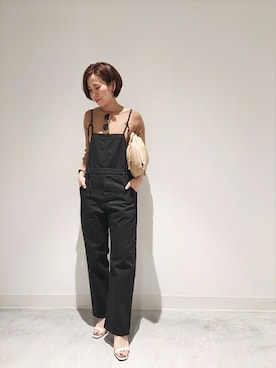 「Whim Gazette（ウィムガゼット）のアイテム（サロペット/オーバーオール）」を使った、WhimGazette_officialさん（レディース・163cm）の春コーディネート
