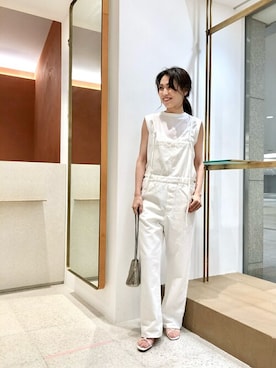 「Whim Gazette（ウィムガゼット）のアイテム（サロペット/オーバーオール）」を使った、WhimGazette_officialさん（レディース・160cm）の春コーディネート