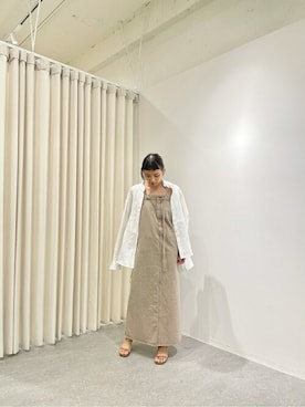 「Whim Gazette（ウィムガゼット）のアイテム（ジャンパースカート）」を使った、WhimGazette_officialさん（レディース・153cm）の春コーディネート