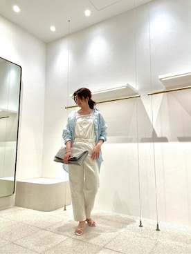 「Whim Gazette（ウィムガゼット）のアイテム（サロペット/オーバーオール）」を使った、WhimGazette_officialさん（レディース・166cm）の春コーディネート