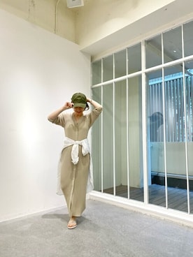 「Whim Gazette（ウィムガゼット）のアイテム（帽子）」を使った、WhimGazette_officialさん（レディース・156cm）の春コーディネート