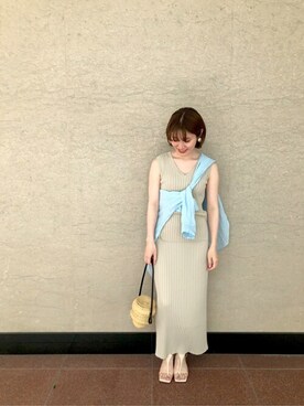 「Whim Gazette（ウィムガゼット）のアイテム（セットアップ）」を使った、WhimGazette_officialさん（レディース・160cm）の夏コーディネート