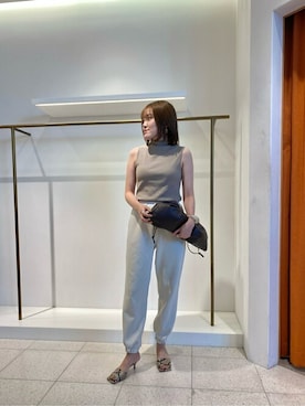 「Whim Gazette（ウィムガゼット）のアイテム（スウェットパンツ）」を使った、WhimGazette_officialさん（レディース・165cm）の夏コーディネート