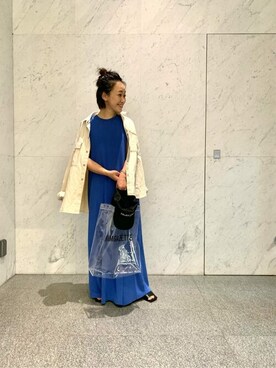「アイテム（ワンピース/ドレス、ブルー系）」を使った、WhimGazette_officialさん（レディース・157cm）の夏コーディネート