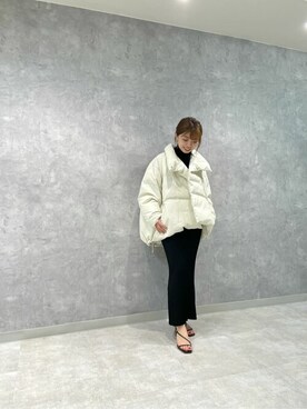 「Whim Gazette（ウィムガゼット）のアイテム（ダウンジャケット/コート）」を使った、WhimGazette_officialさん（レディース・158cm）の夏コーディネート