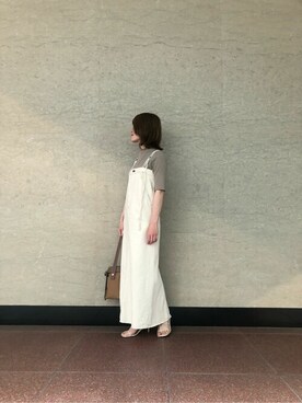 「Whim Gazette（ウィムガゼット）のアイテム（ジャンパースカート）」を使った、WhimGazette_officialさん（レディース・160cm）の夏コーディネート