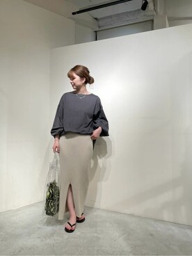 「Whim Gazette（ウィムガゼット）のアイテム（セットアップ）」を使った、WhimGazette_officialさん（レディース・158cm）の夏コーディネート