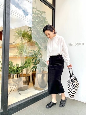 「pelleterno（ペレテルノ）のアイテム（その他シューズ）」を使った、WhimGazette_officialさん（レディース・164cm）の夏コーディネート