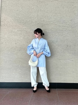「Whim Gazette（ウィムガゼット）のアイテム（スウェットパンツ）」を使った、WhimGazette_officialさん（レディース・151cm）の夏コーディネート