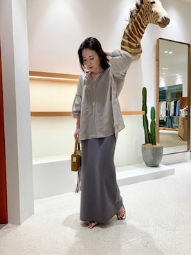 「pelleterno（ペレテルノ）のアイテム（サンダル）」を使った、WhimGazette_officialさん（レディース・156cm）の夏コーディネート
