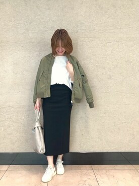 「バッグ」｜「アイテム（MA-1）」を使った、WhimGazette_officialさん（レディース・160cm）の夏コーディネート