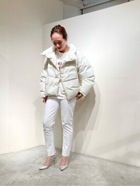 「Whim Gazette（ウィムガゼット）のアイテム（ダウンジャケット/コート）」を使った、WhimGazette_officialさん（レディース・165cm）の夏コーディネート