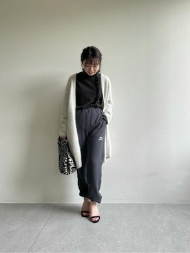 「Whim Gazette（ウィムガゼット）のアイテム（スウェットパンツ）」を使った、WhimGazette_officialさん（レディース・158cm）の秋コーディネート