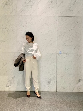 「Whim Gazette（ウィムガゼット）のアイテム（スウェットパンツ）」を使った、WhimGazette_officialさん（レディース・157cm）の秋コーディネート