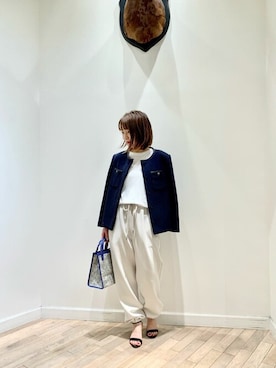 「Whim Gazette（ウィムガゼット）のアイテム（スウェットパンツ）」を使った、WhimGazette_officialさん（レディース・153cm）の秋コーディネート