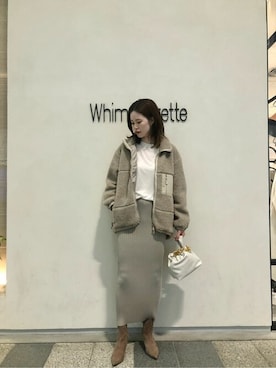 「Whim Gazette（ウィムガゼット）のアイテム（ブルゾン）」を使った、WhimGazette_officialさん（レディース・172cm）の秋コーディネート