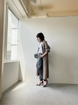「Whim Gazette（ウィムガゼット）のアイテム（チェスターコート）」を使った、WhimGazette_officialさん（レディース・167cm）の秋コーディネート