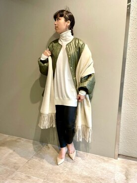 「Whim Gazette（ウィムガゼット）のアイテム（ブルゾン）」を使った、WhimGazette_officialさん（レディース・153cm）の秋コーディネート