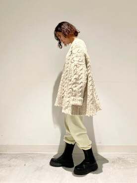 「Whim Gazette（ウィムガゼット）のアイテム（スウェットパンツ）」を使った、WhimGazette_officialさん（レディース・154cm）の秋コーディネート