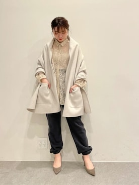 「Whim Gazette（ウィムガゼット）のアイテム（スウェットパンツ）」を使った、WhimGazette_officialさん（レディース・158cm）の秋コーディネート
